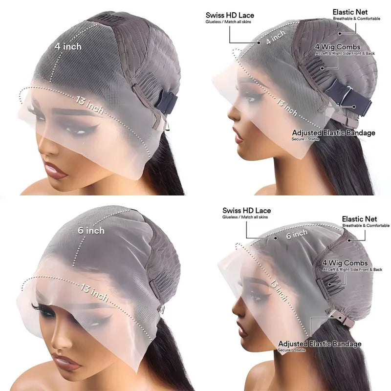 Long Body Wave Human Hair Lace Front Wig