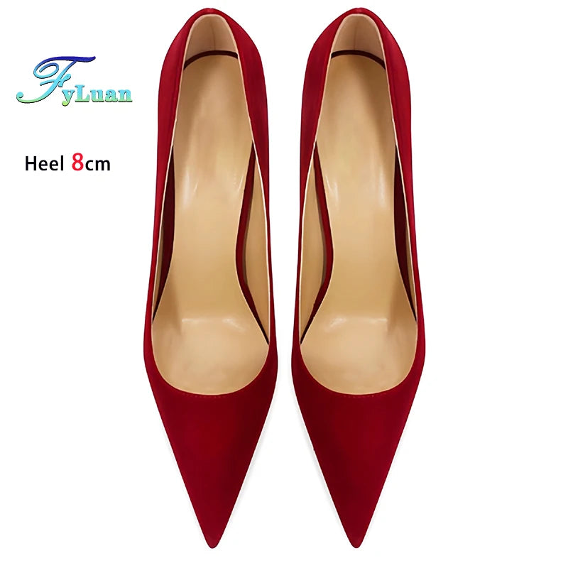 Pointed Toe Thin Heel Party Stiletto Pumps for Women