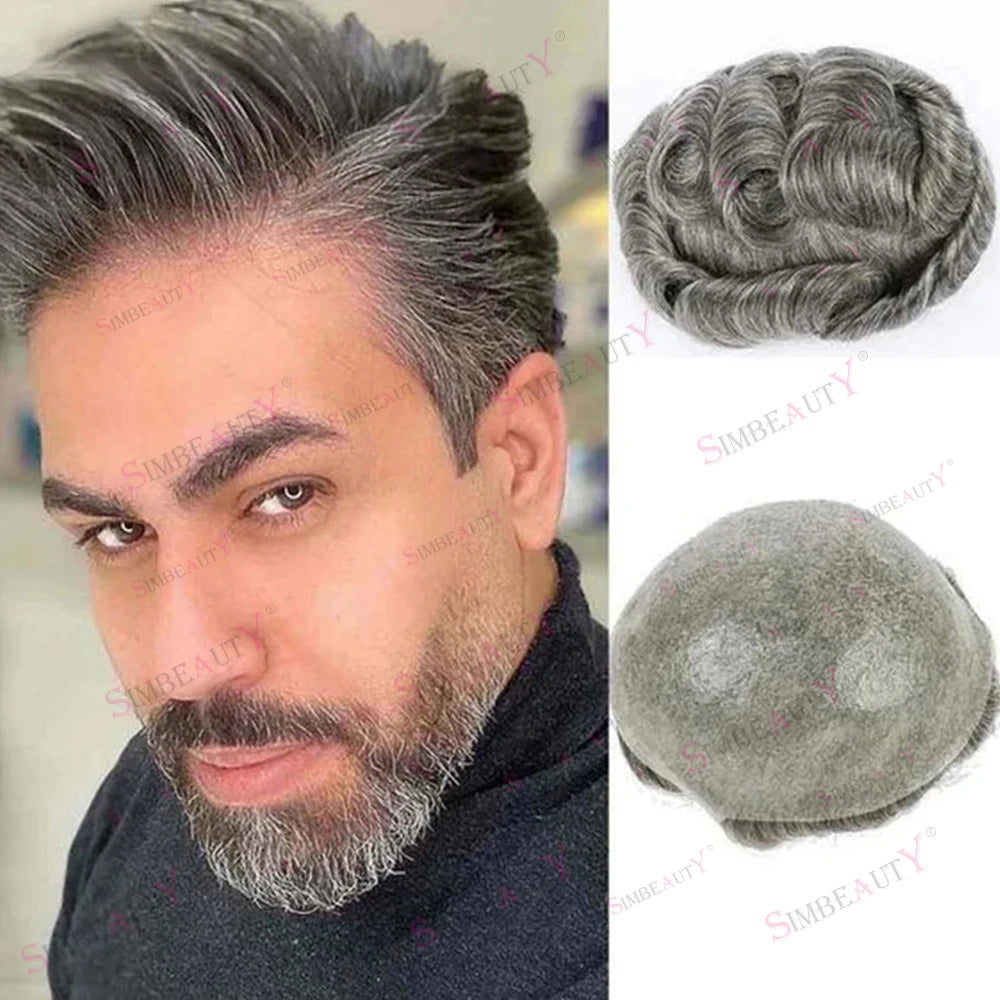 Ombre Blonde Human Hair Replacement Toupee for Women