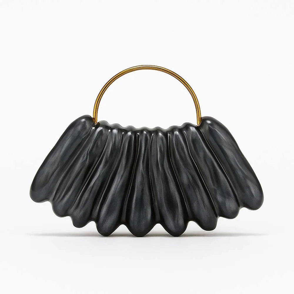 Luxury Wave Pattern Acrylic Evening Clutch Bag for Women Fashion Marble Patterned Shell Bag Wedding Party Purse Female Handbags