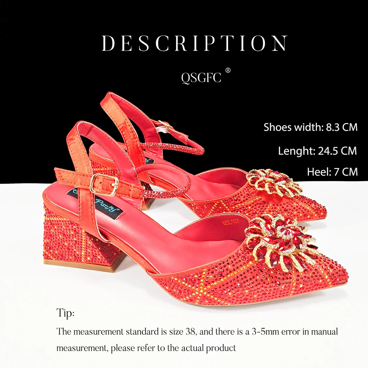 Italian Design Ladies Party Shoes Rhinestone-encrusted High Heels Pointed Toe Women's Shoes Suitable for banquets or work