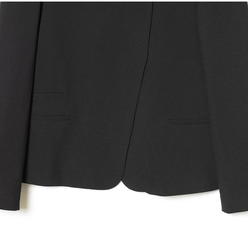Elegant Stand Collar Coat and Trousers Set for Women