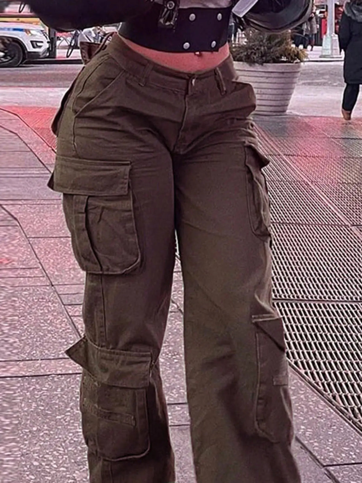 High Stretch Multi Pocket Workwear Trousers for Women