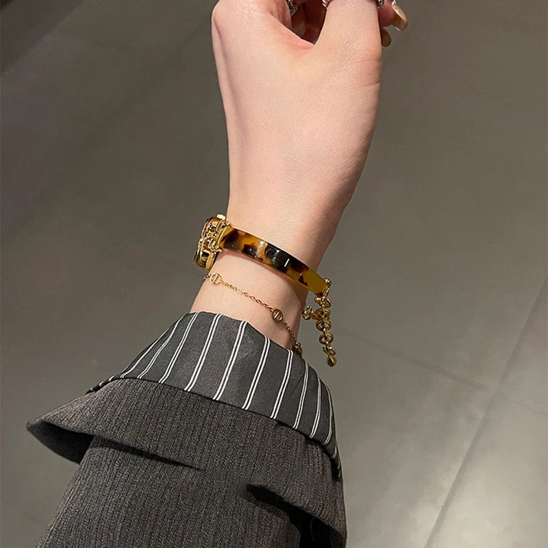 Amber Tortoiseshell Bracelet Watch