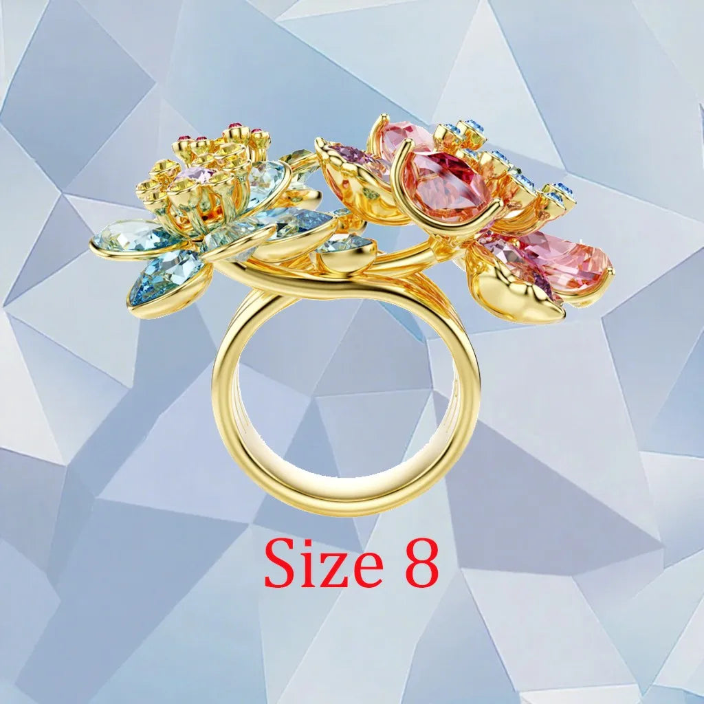 Gold Plated Zirconia Crystal Pendant Set for Women