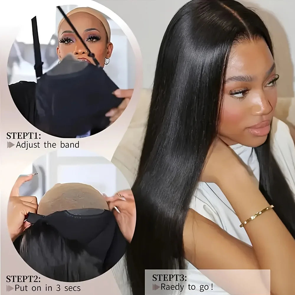 Glueless Straight Lace Front Human Hair Wig for Women