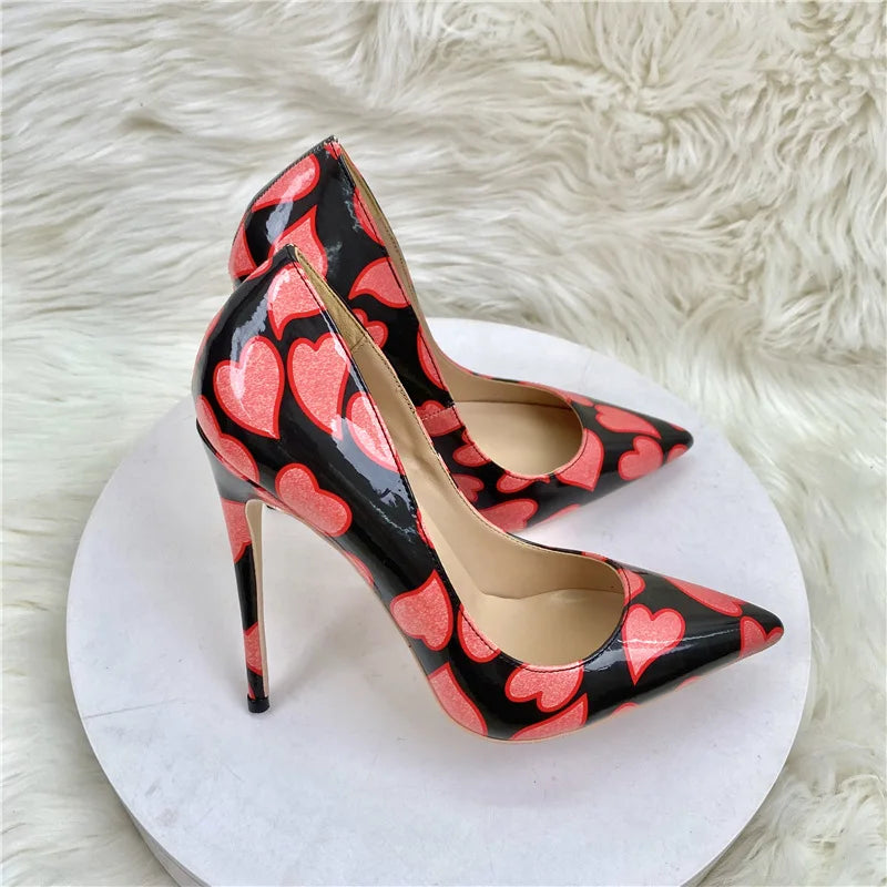 Green Patent Leather Pointed Toe High Heel Pumps for Women