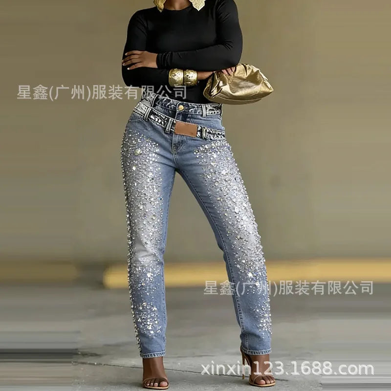 Casual Comfort High Waist Skinny Denim Jeans for Women