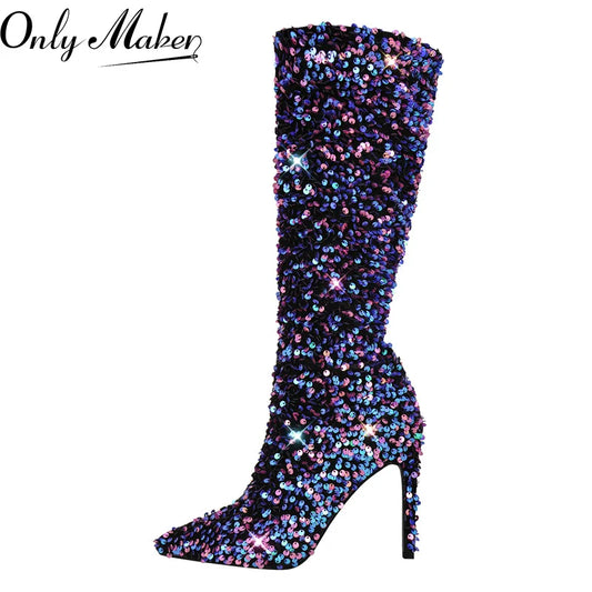 Pointed Toe Mid Calf Boots