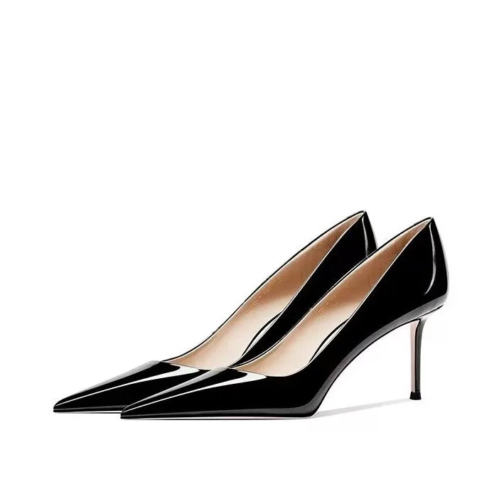 Elegant Pointed Toe Thin Heel Slip On Pumps for Women