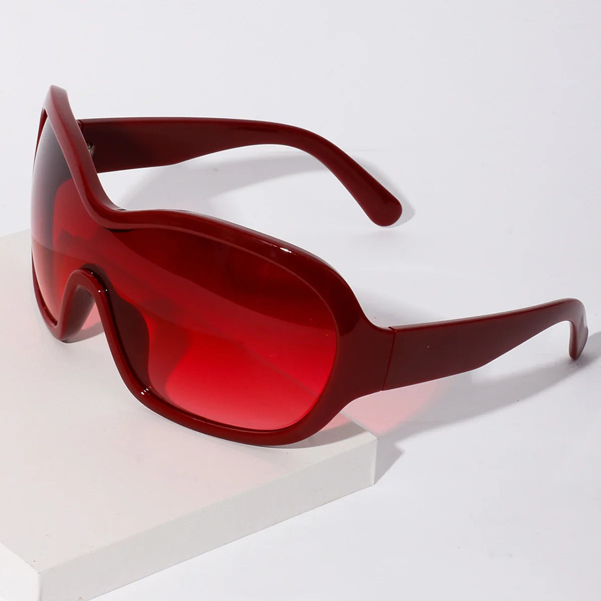 Oversized One-Piece Sport Shield Sunglasses for Women