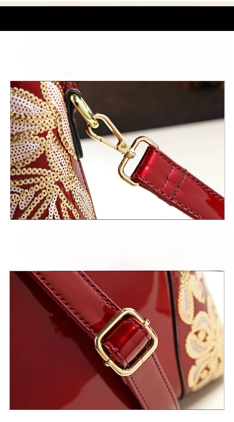 2025 New Fashion Patent Leather Handbag Shoulder Cross-body Handbags for Women Sac À Main Femme