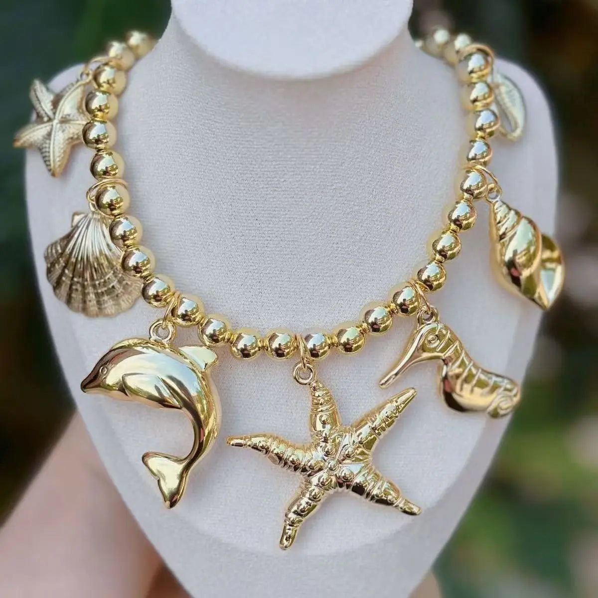 Retro Ocean Inspired Pendant Necklace
