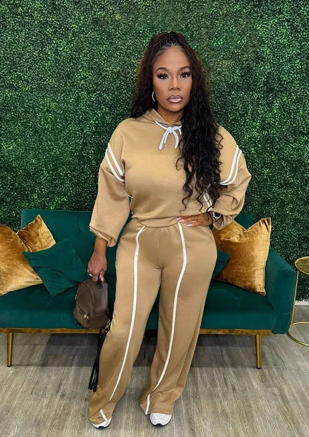 Winter Autumn Sporty Pants Outfit Sexy Women Two  Pieces Club Matching Set Streetwear Casual Tracksuit Set