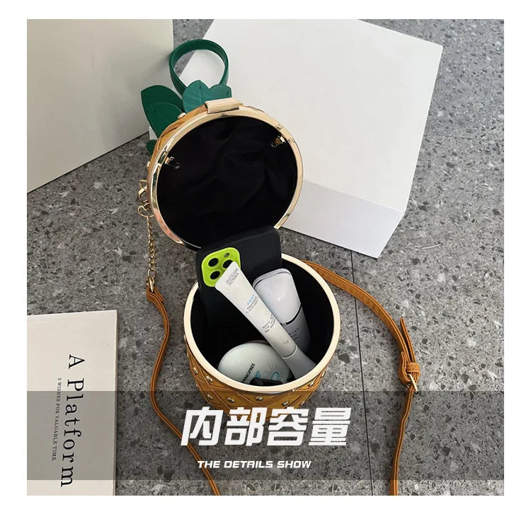New Women's Shoulder Bag Pineapple Shape Fashionable Women's Shoulder Crossbody Bag Fashionable Casual Women's Bag High Quality