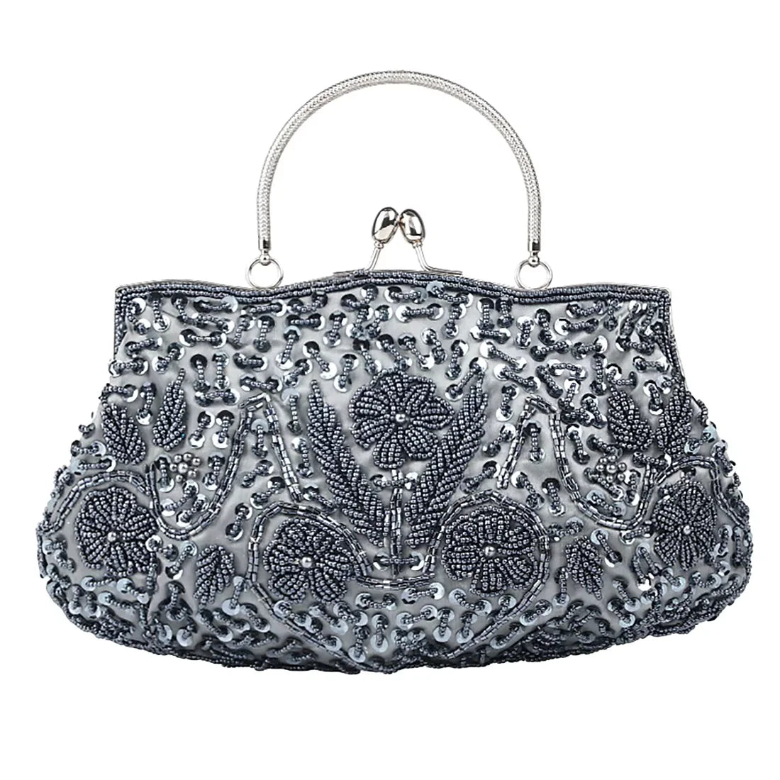 Retro Beaded Embroidered Evening Clutch Bag for Women