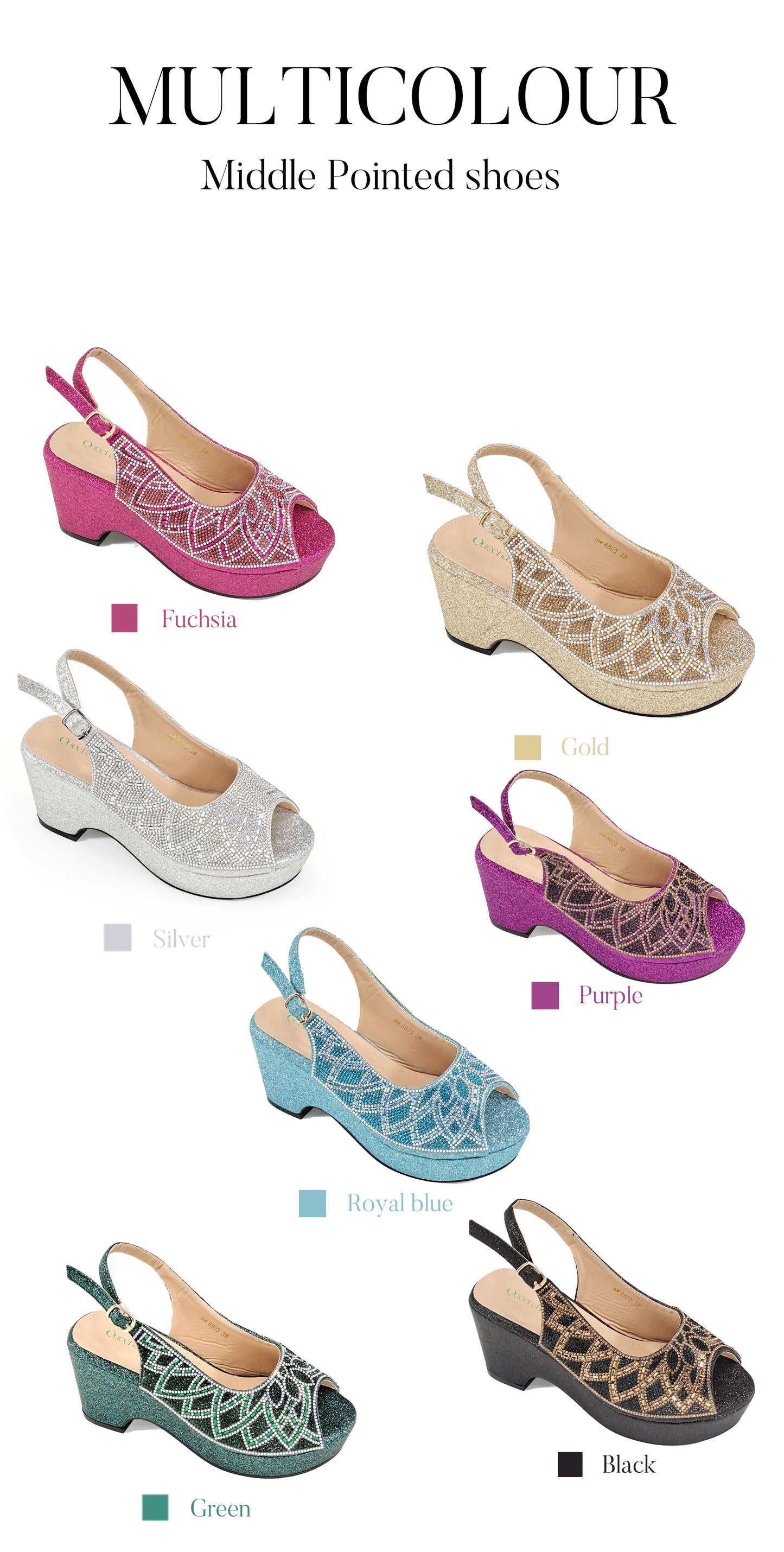 Queena Yan 2025 Italian design full rhinestone detailing comfort platform heels and matching bag Women's Fashion Peep Toe Shoes