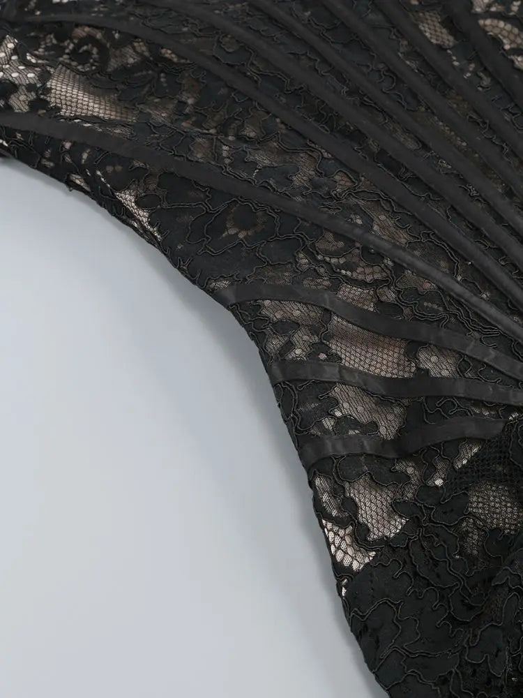 Lace Patchwork Corset Dress