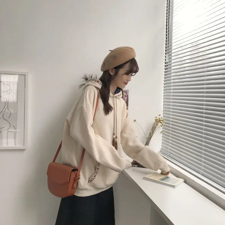 Hooded Tops Spring Hoodies for Women Autumn Clothes Loose Female Streetwear Casual Sweatshirt Hoodie Aesthetic Korean Fashion