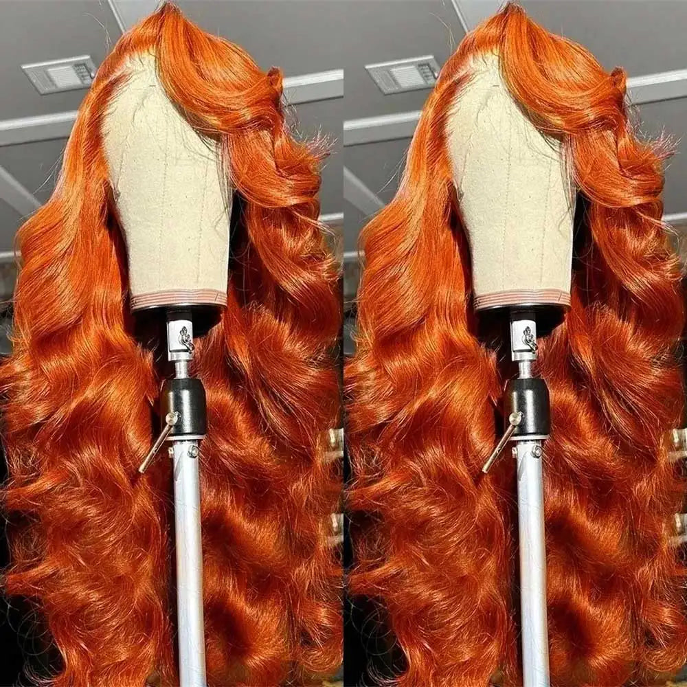 Ginger Orange Body Wave Human Hair Wig