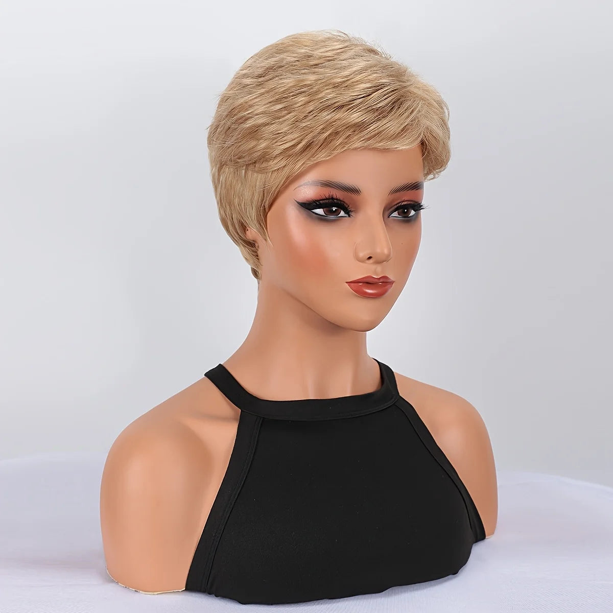 Short Heat Resistant Straight Synthetic Wig for Women