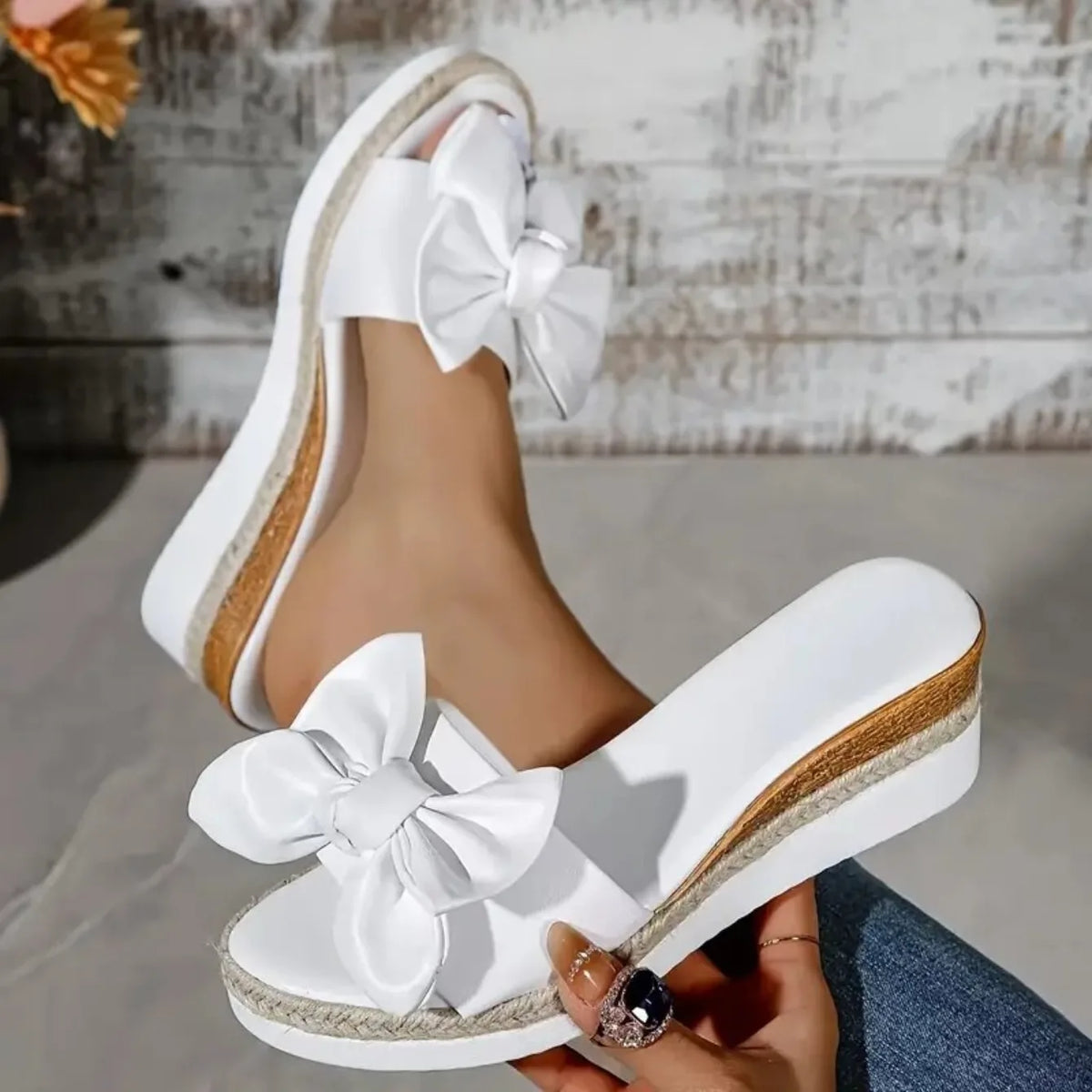 Casual Braided Strap Platform Wedge Sandals for Women
