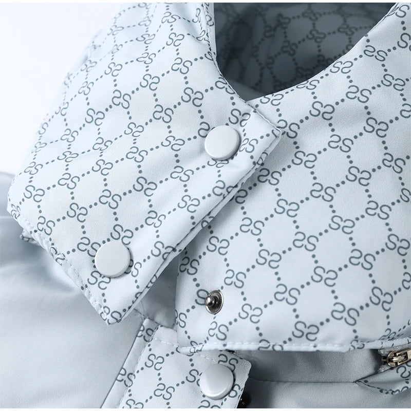 Casual Printed Hooded Cotton Coat With Zipper For Women