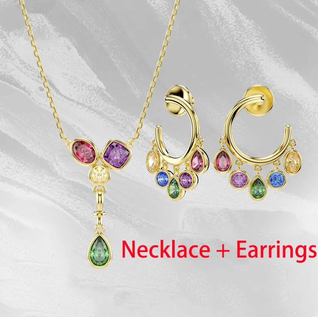 Dazzling Zircon Crystal Statement Necklace for Women