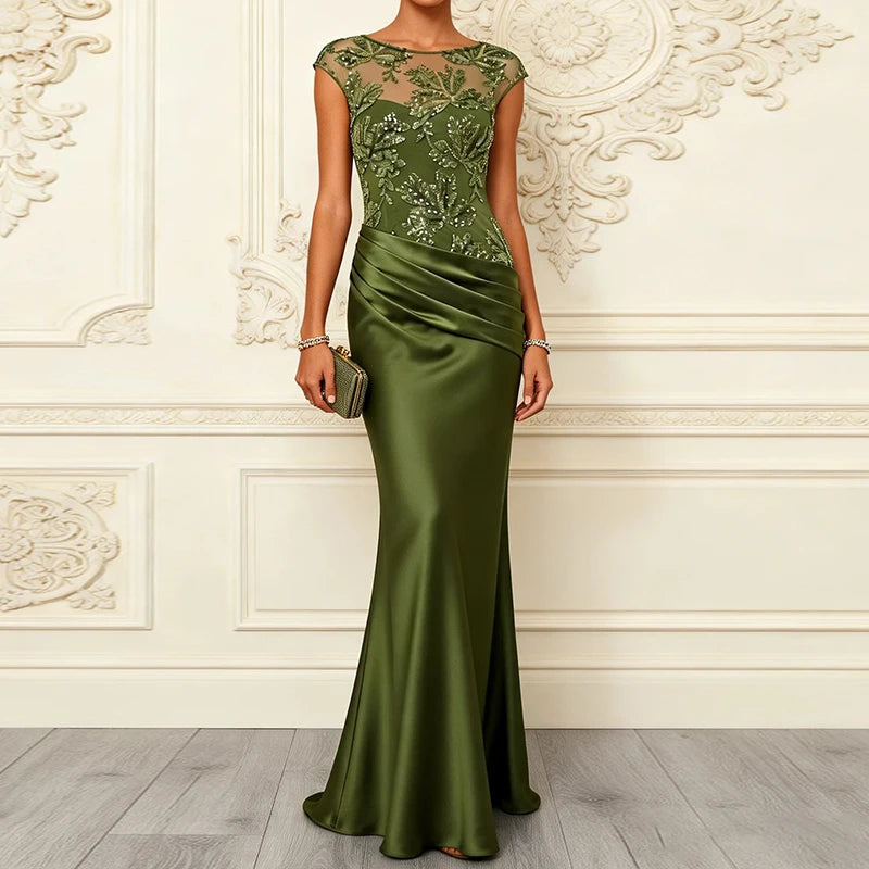 Elegant Patchwork Sleeveless Summer Maxi Dress for Women
