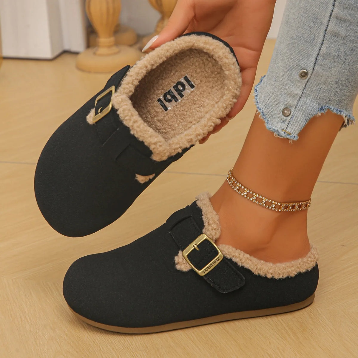 Indoor Thick Sole Cotton Platform Slippers for Women