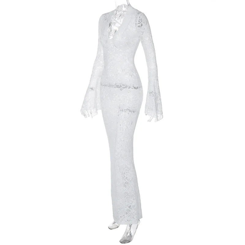Lace Hollow Maxi Dress