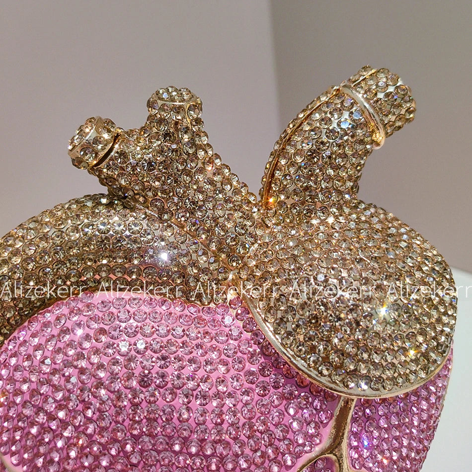 Gorgeous Rhinestone Heart Shaped Evening Bag for Women