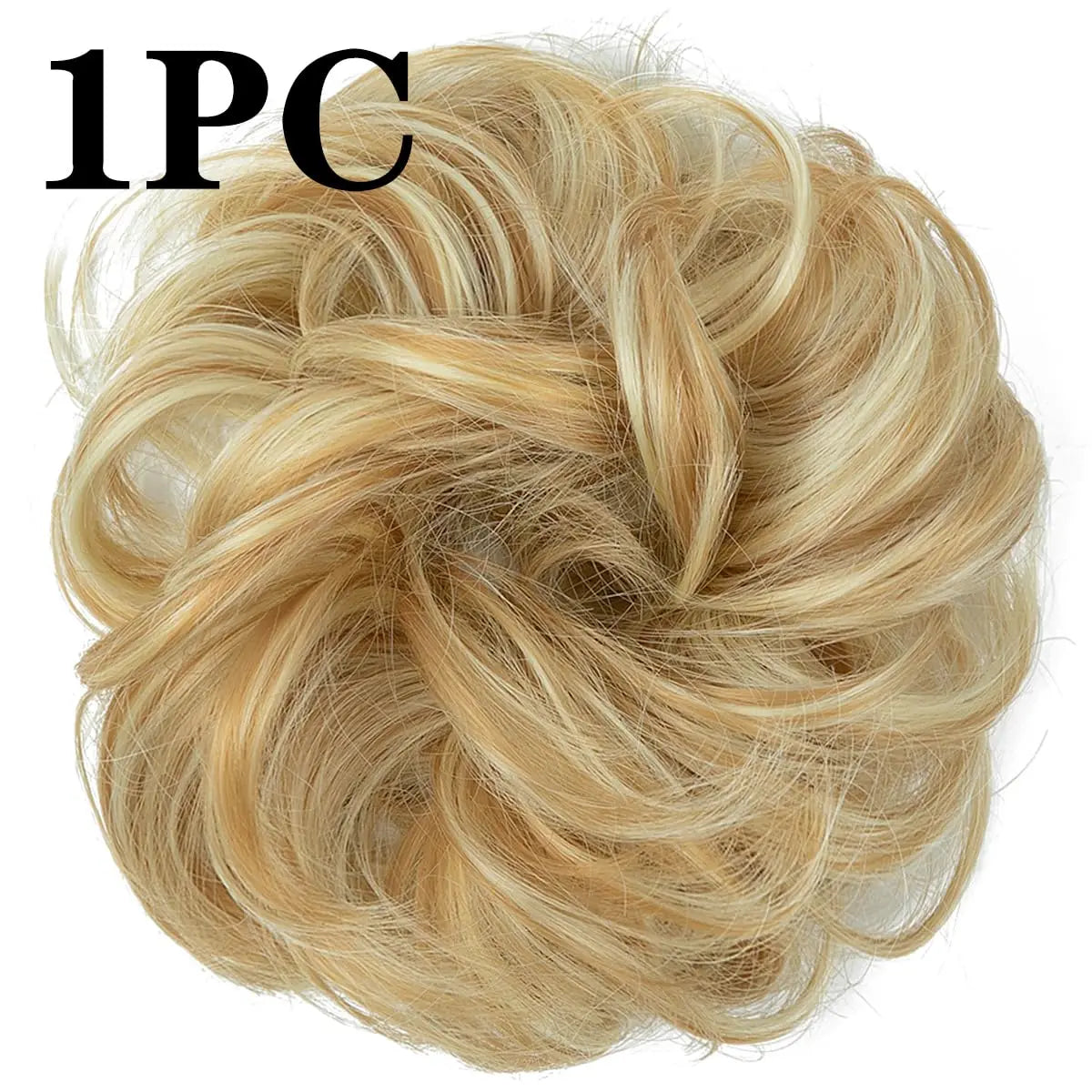 Wavy Curly Human Hair Messy Bun Hairpiece for Women