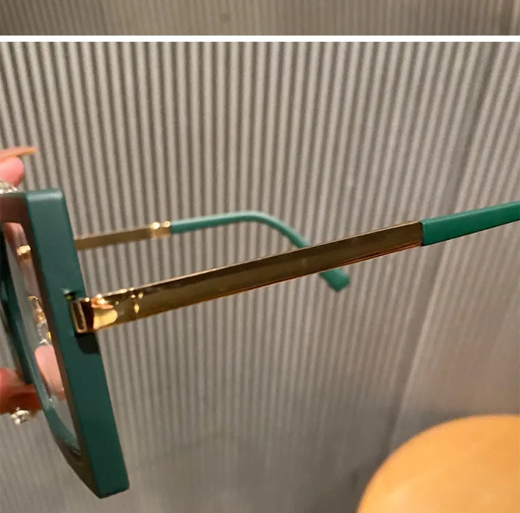 Oversized Transparent Blue Light Blocking Glasses for Women