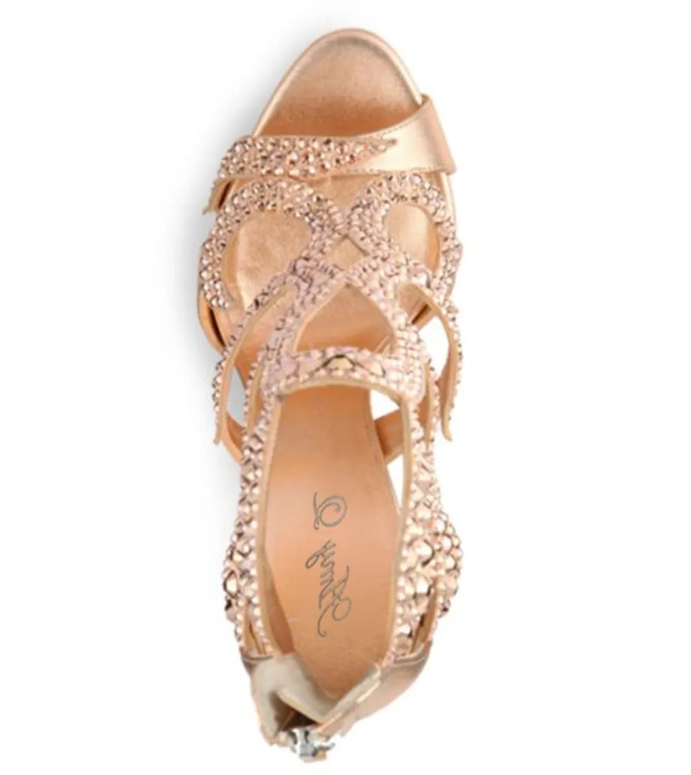 Rhinestone Patent Leather Thin High Heels for Women