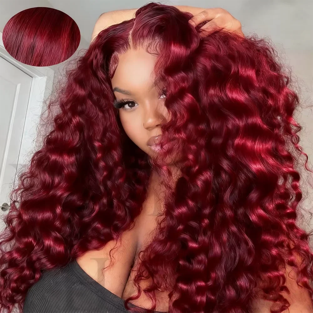 Deep Wave Brazilian Lace Front Human Hair Wig For Women