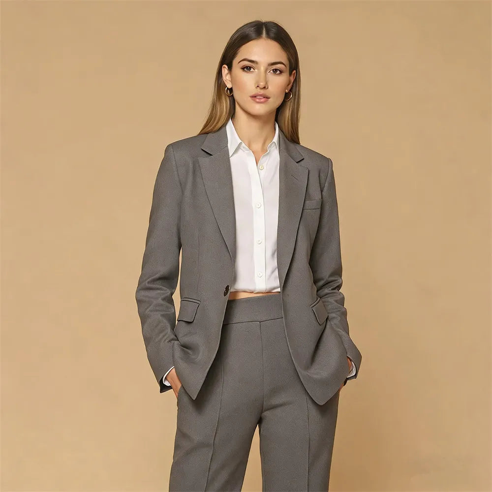 Charming Women's Suits 2 Piece Tailored Tuxedo Custom Formal Outfit Bridesmaid Dress Business Office Suit (Jacket+Pants)