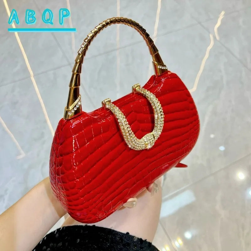 New Banquet Handbag Diamond-encrusted Fashion Dinner Women's Handbag High-quality Fashion Women's Shoulder Oblique Bag