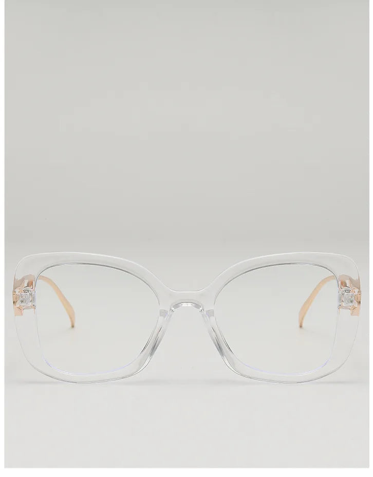 Oversized Square Blue Light Blocking Reading Glasses for Women