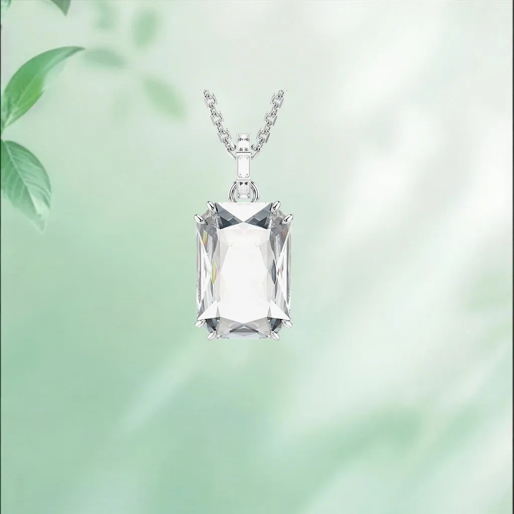 Elegant Inlaid Pearl Pendant Necklace Set for Women