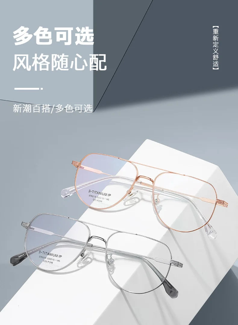 Blue Light Blocking Pilot Metal Reading Glasses For Women