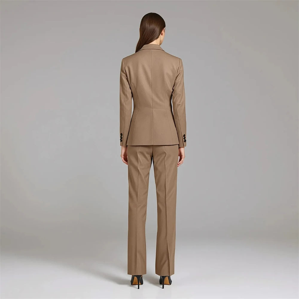 Charming Women's Suits 2 Piece Tailored Tuxedo Custom Formal Outfit Bridesmaid Dress Business Office Suit (Jacket+Pants)