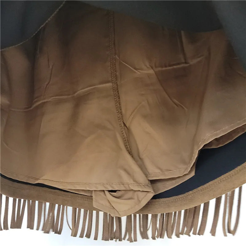 Vintage Brown Irregular Hem Faux Suede High Waist Mini Skirt For Women