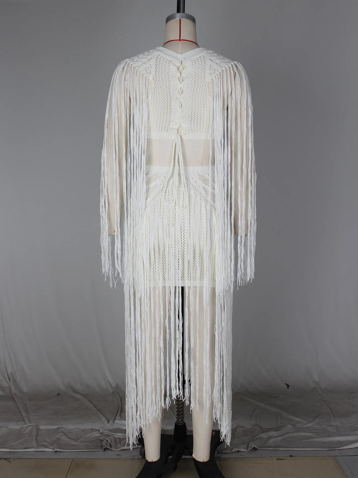 Boho Tassel Hollow Out Knit Summer Dress for Women