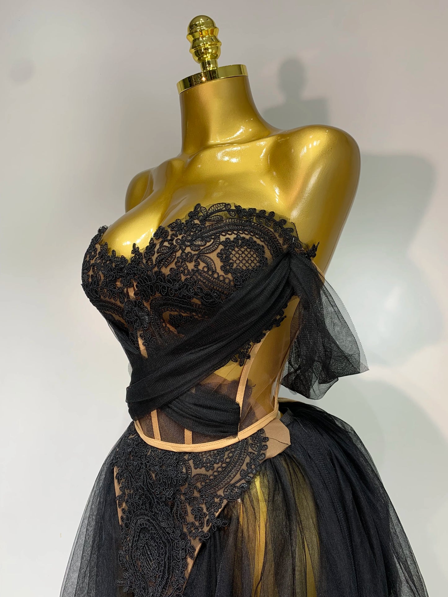 2025 New Arrived Sexy Cute Mesh Tops Skirt 2 PCS Set Women Celebrate Party Birthday Nightclub Performance Stage Show Outfit