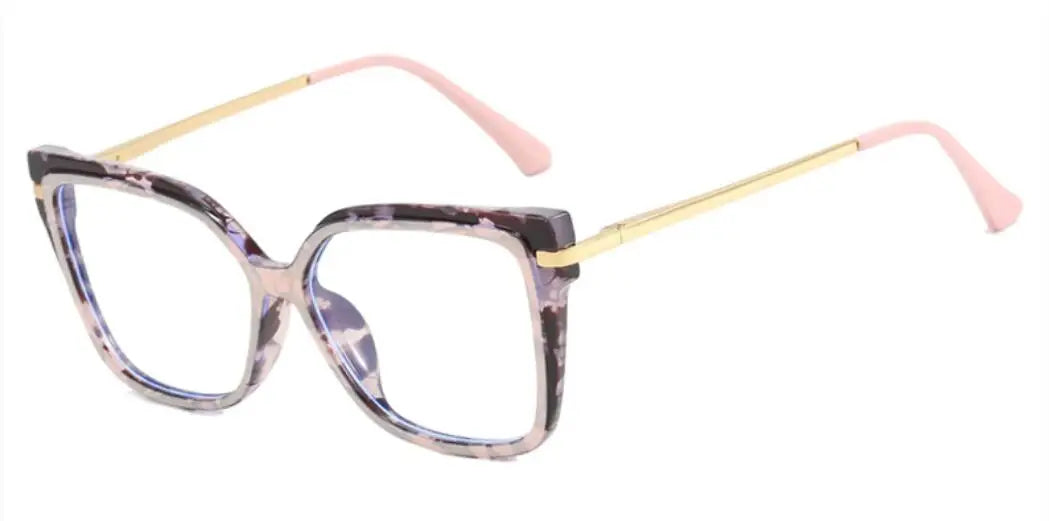 Leopard Square Frame Blue Light Blocking Reading Glasses For Women