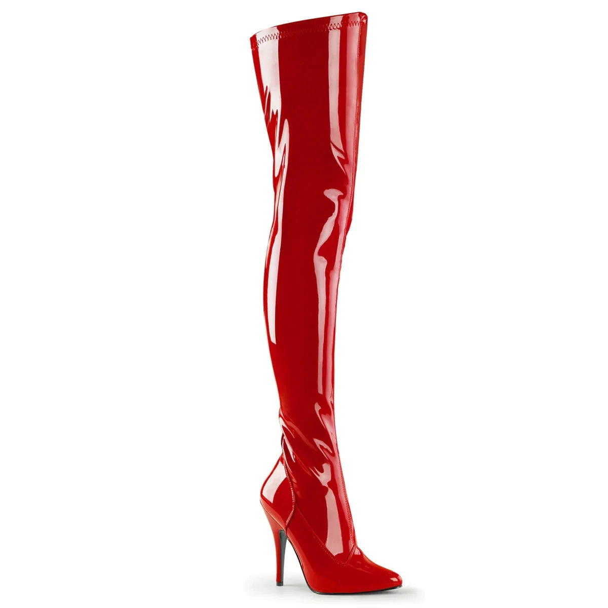 Plus Size Over-The-Knee Leather Stiletto Boots for Women