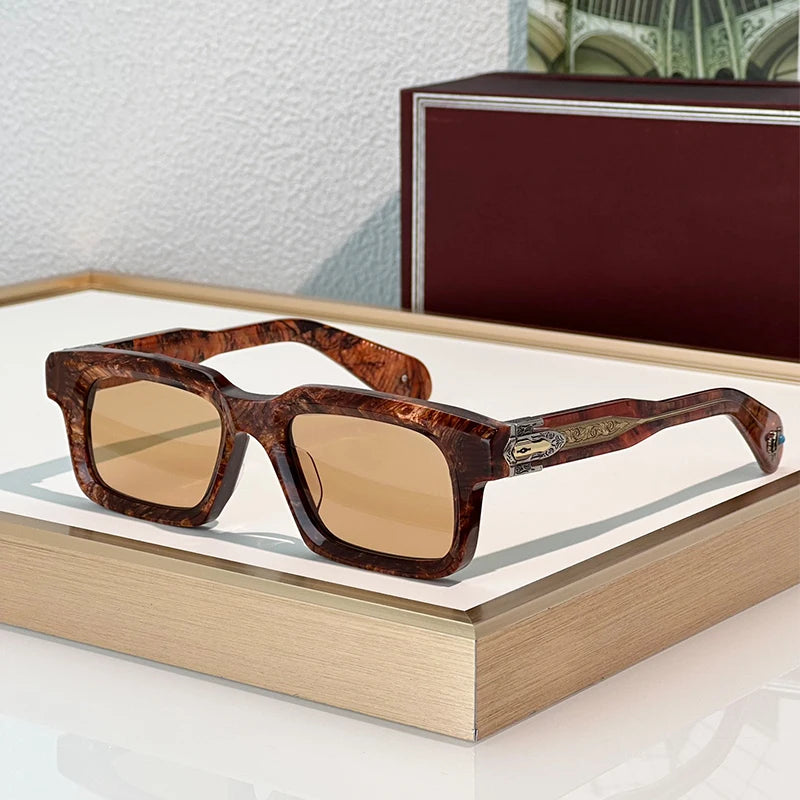 Classic Square Acetate Frame Sunglasses for Women