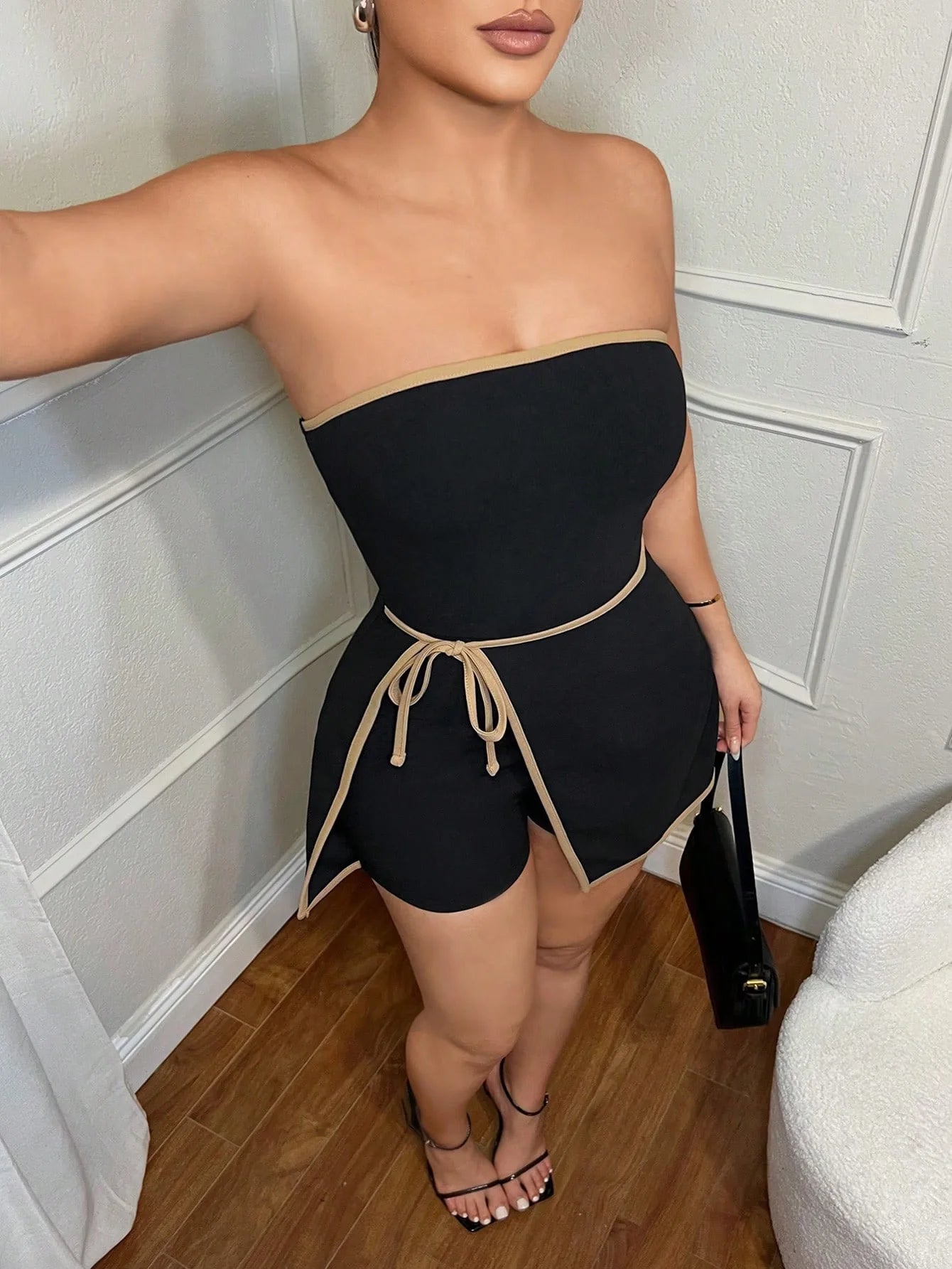FAGADOER Sexy Striped Patchwork Bodycon Jumpsuits Women Solid Sleeveless Backless One Piece Rompers Female Streetwear Overalls