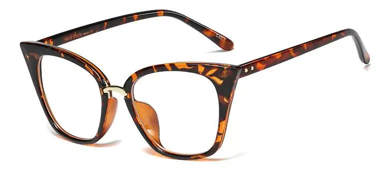 Leopard Blue Light Filter Prescription Glasses for Women